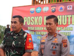 Sinergitas TNI-Polri, Kapolda Jambi dan Danrem 042 Gapu Lakukan Pemantauan Pos Karhutla Batang Asam.