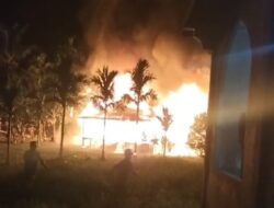 Akibat Korsleting Listrik 1 Unit Rumah di Kelurahan Singkep Ludes Terbakar