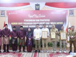 KPU Tanjabtim,Resmi Menetapkan Nomor Urut Pasangan Calon Bupati Dan Calon Wakil Bupati Tanjabtim